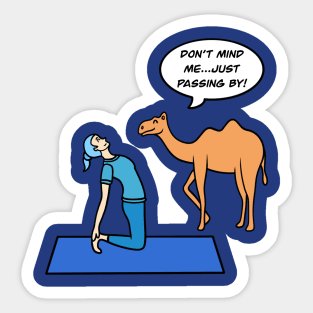 Yoga camel pose Sticker